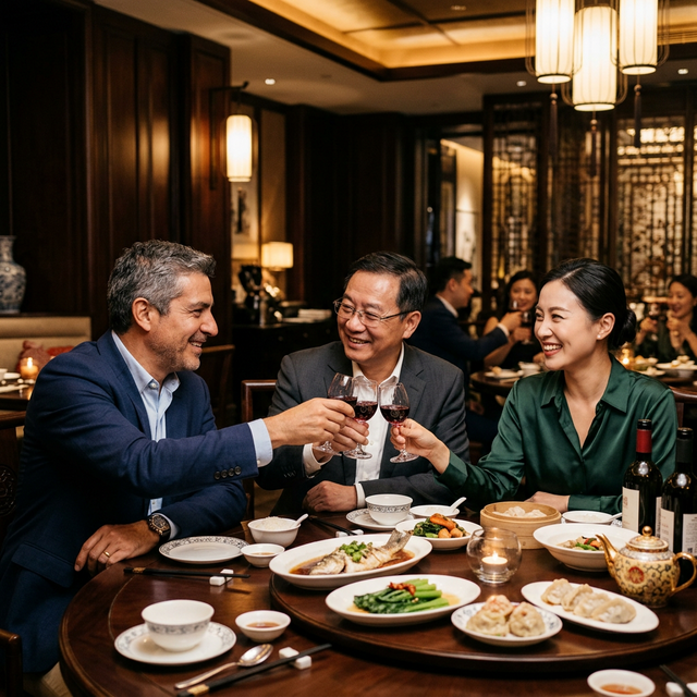 Cena de negocios en China