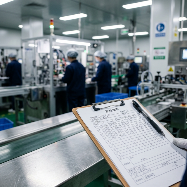 Revisando en fábrica China